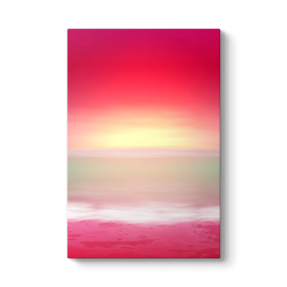 Pembe Gün Batımı Ve Deniz - Model 2